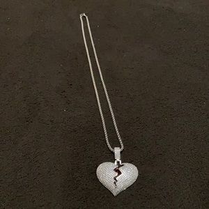 Costume jewelry Diamond heartbroken chain